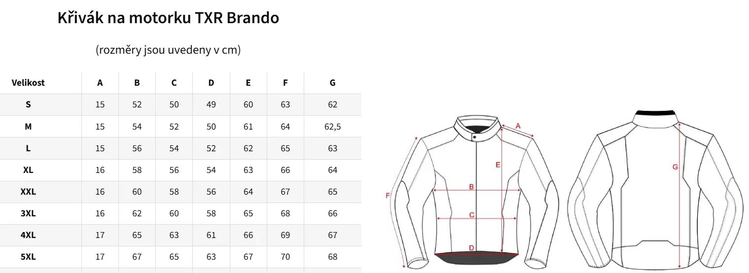 TXR Křivák na motorku Brando 3XL